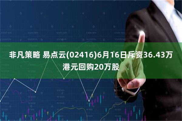 非凡策略 易点云(02416)6月16日斥资36.43万港元回购20万股