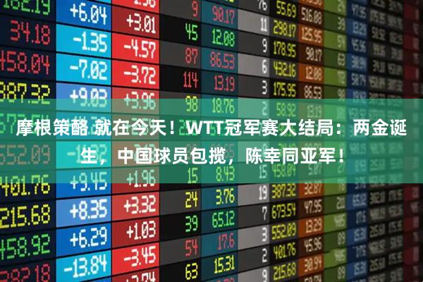 摩根策酪 就在今天！WTT冠军赛大结局：两金诞生，中国球员包揽，陈幸同亚军！